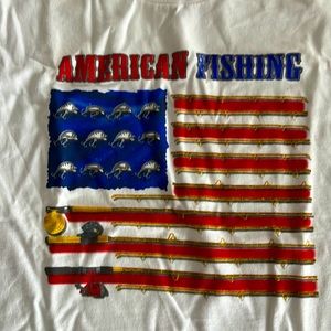 Boys American flag fishing T-shirt